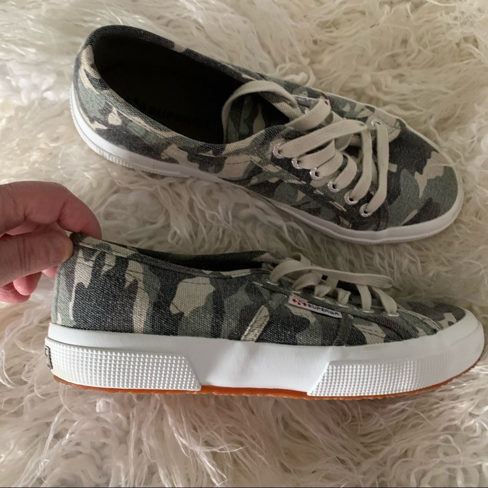 SUPERGA 2750 cotu classic Camo canvas cotton sneakers size 40